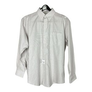 Jos. A. Bank White Button Down Dress Shirt 17” with 35” Sleeves Traditional Fit